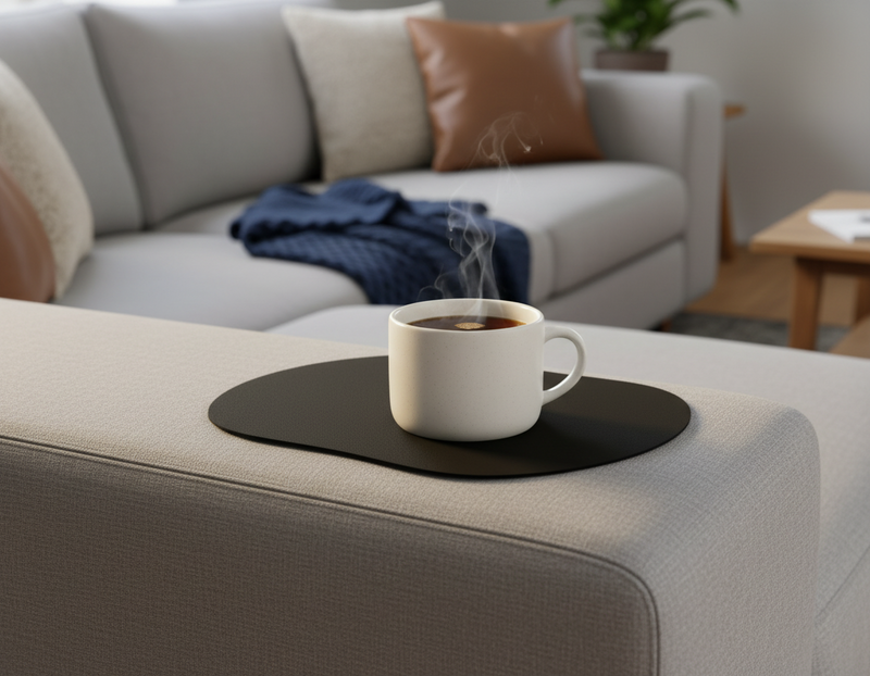 Furore minimalist metal serving tray in matte black — The Fold Hut